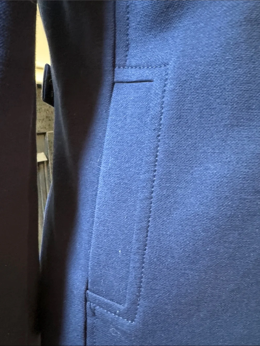Tory Burch Navy and Cream Double-Breasted Military Style Jacket